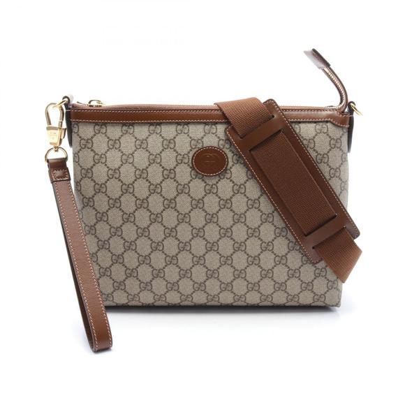 Gucci Interlocking GG Supreme Messenger Bag Bag Beige Brown - Picture 1 of 4